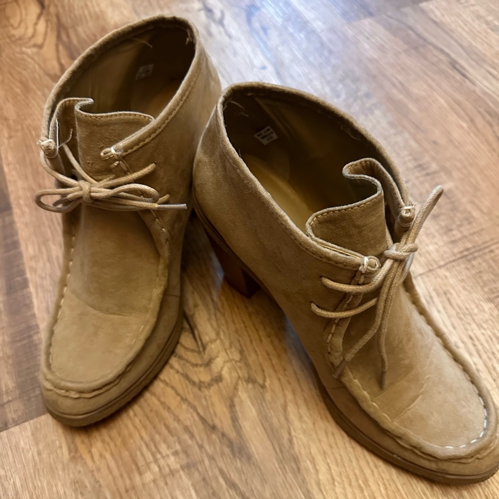 American Eagle Faux Suede Lace Booties